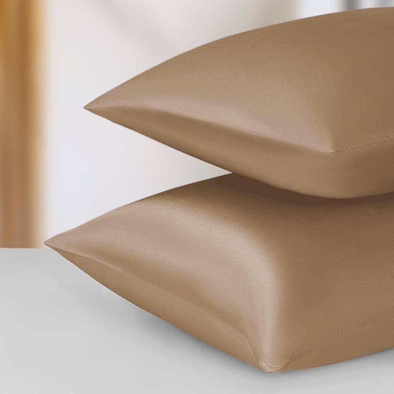 Pillowcases Pack of 2 - 22 Different Colours Polycotton Silk Easy Bed Pillow Cover - Cool and Comfortable Pillow Case - Percale Soft Pair of Pillows - 2 Pack Pillowcases Ultra Soft Comfy Premium Quality Plain Pillow Case Cover For Bedroom Pillowcases Pair 8