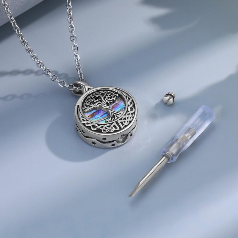Family Tree Ashes Necklace, Personalised Memorial Pendant, Cremation Necklace 5