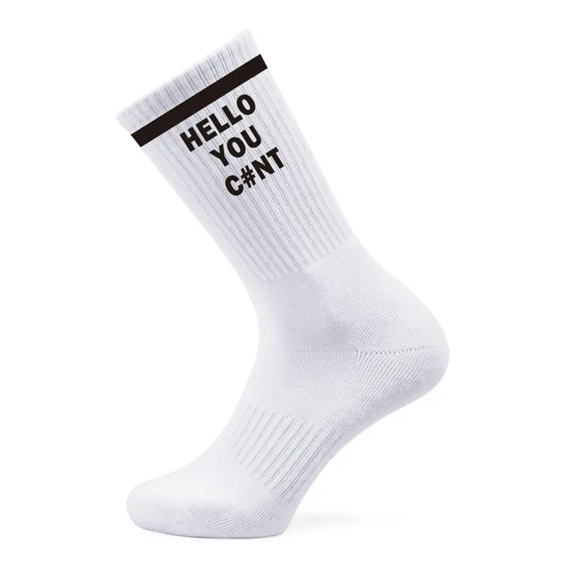 HELLO YOU C#NT SOCKS ONE SIZE RECOMMENDED 3-12 (cotton) uni