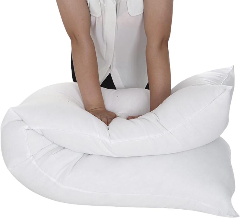 Antiallergenic Hollow Fibre Filled Bolster Pillow With Free Pillow Case 1