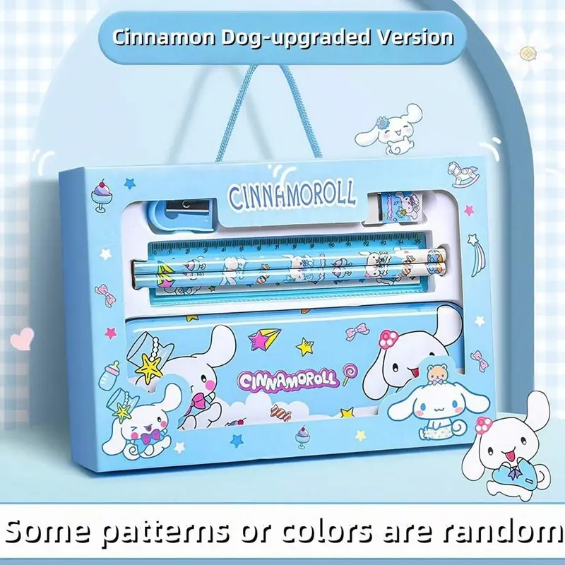 Product Introduction of Sanrio Stationery Gift Set for Boys and Girls - Kuromi School Supplies for Elementary Students - Pencil, Eraser, Sharpener - Ideal Birthday Gift for Kids 1