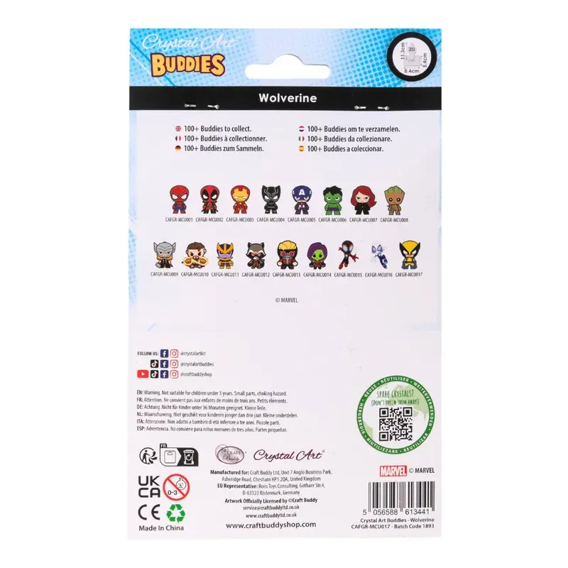 "Wolverine" Crystal Art Buddies MARVEL Series 4 7