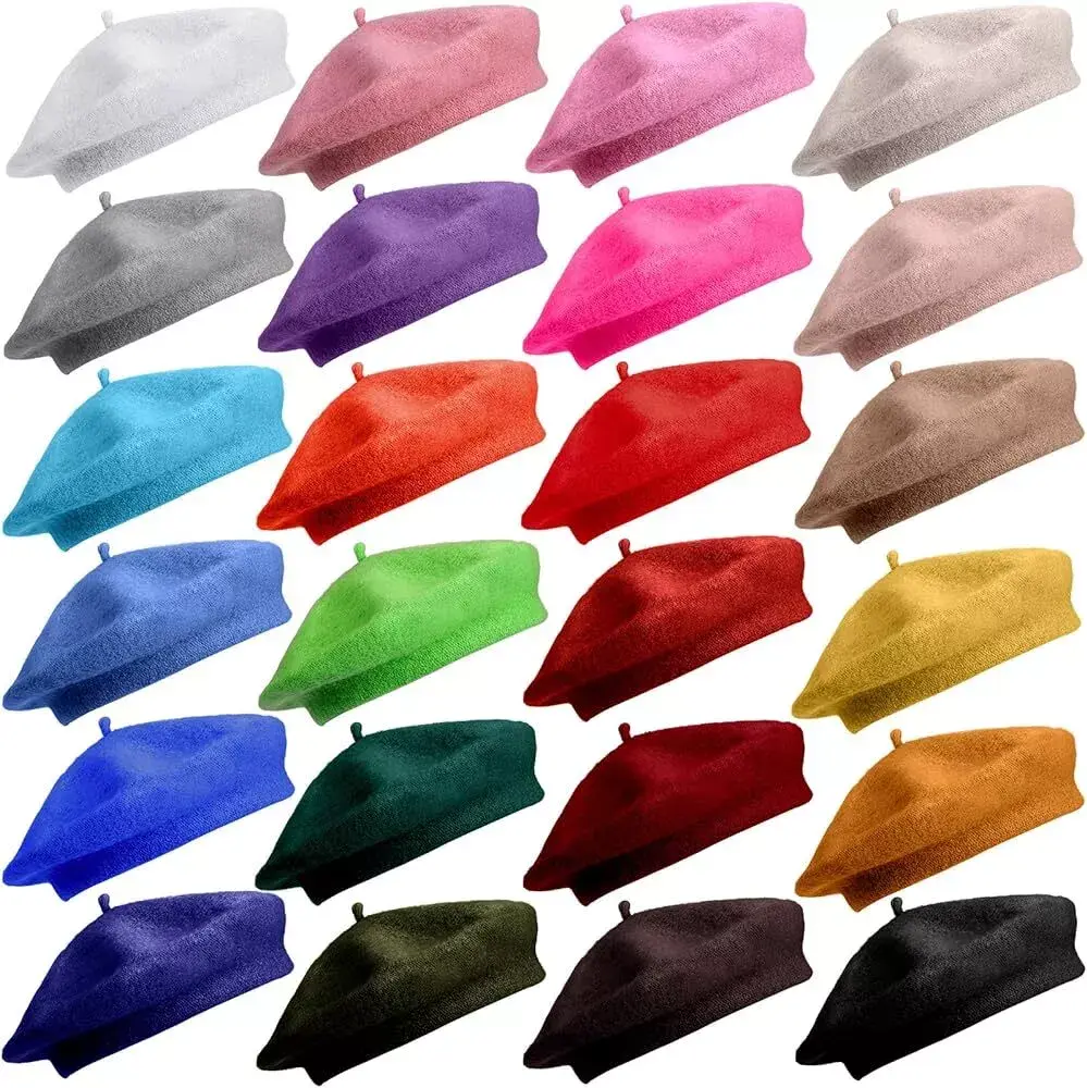 Plain Beret Hat Wool Autumn Women Ladies Fashion Hats French Beret Winter Style