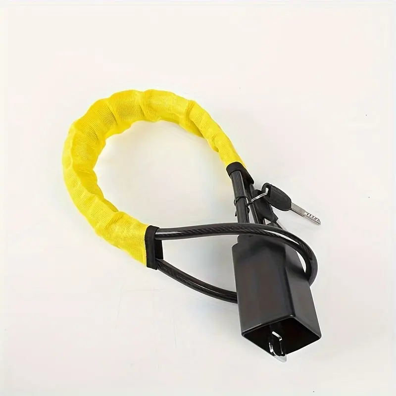 Premium Car Anti-Theft Locking System: Reinforced Steel Cable, Versatile Handlebar Lock, & Adjustable Seat Belt Snap Lock for Maximum Vehicle Security 4