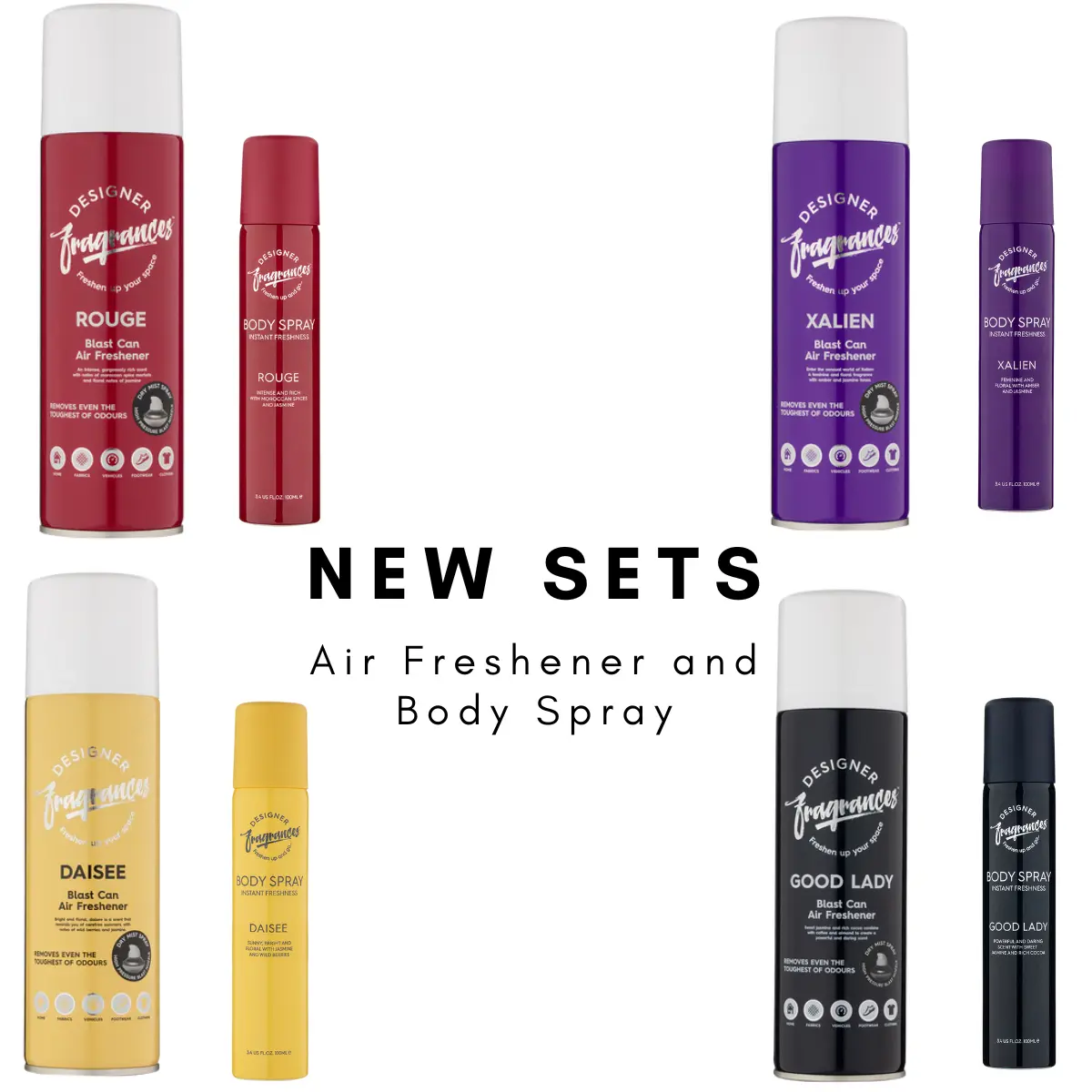 Sets Designer Fragrances Air Freshener And Body Spray Set Perfect Valentine's Day Gift For Home Car Gym Body Spray