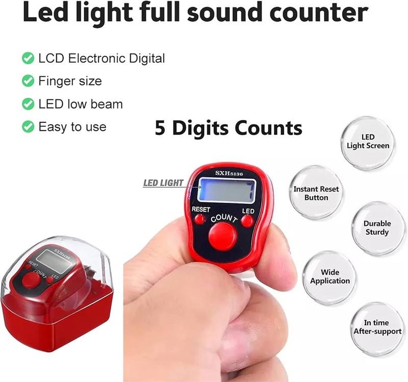 Finger Number Counter Tasbeeh Counter, Finger Counter, Mechanical Manual Clicker 4