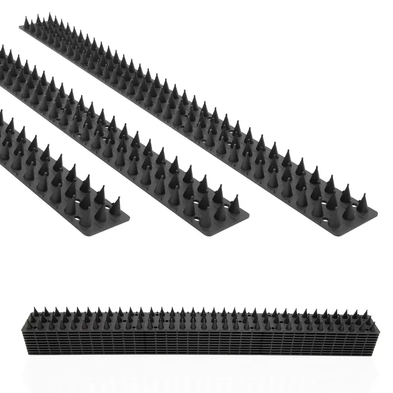 GardenKraft Anti-Climb Security Spikes - Pack of 10 / Keep Out Intruders, Burglars, Cats & Foxes & Birds / Home Security / 490cm Total Length - Can Be Cut / Flexible - Use on Fences, Walls 0