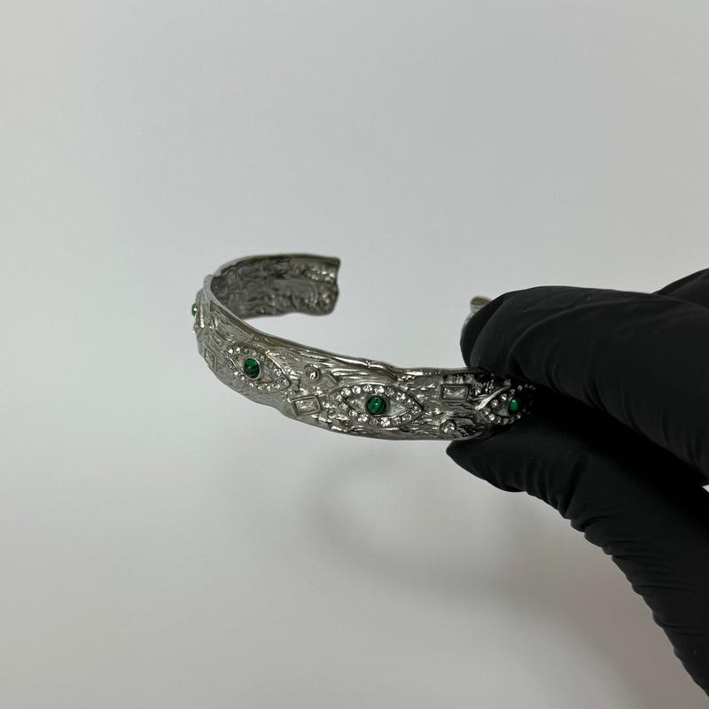 Silver Dahlia Bangle 1