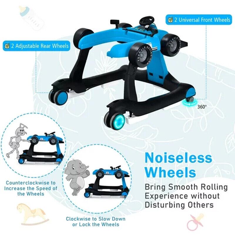 Baby Walker Foldable Activity Push Walker with Adjustable Height 4-in-1 Walker essentials 6