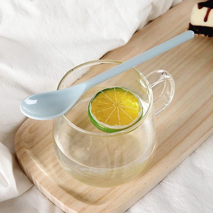 5 Pcs Long Handle Melamine Spoons Colorful Coffee Spoons Cocktail Stirring Spoons Yogurt Mixing Teaspoon for Ice Cream Milk , #Cutlery #Tableware 5