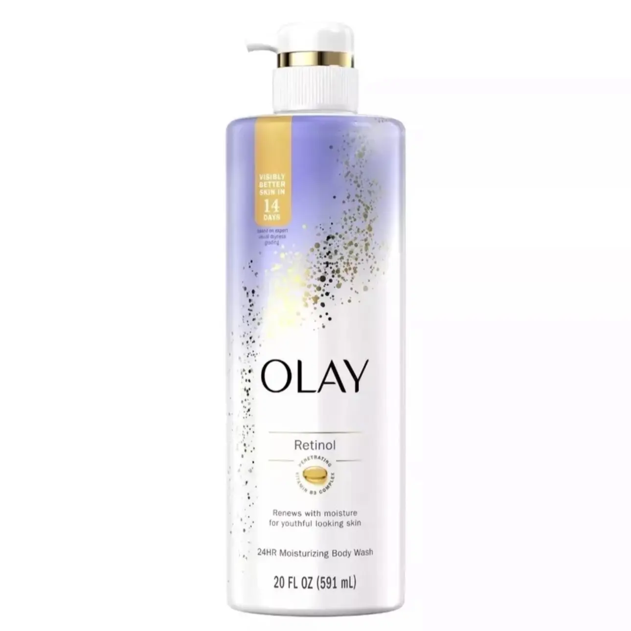 Olay Retinol Moisturising Body Wash 591ml for Daily Gentle Care - Long-Lasting Scent Body Care Soap Skin Repair