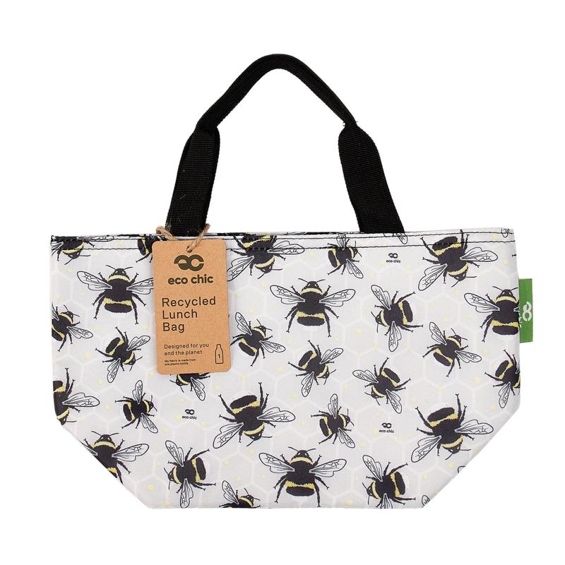 Eco Chic Lightweight Foldable Lunch Bag Bumble Bees 3