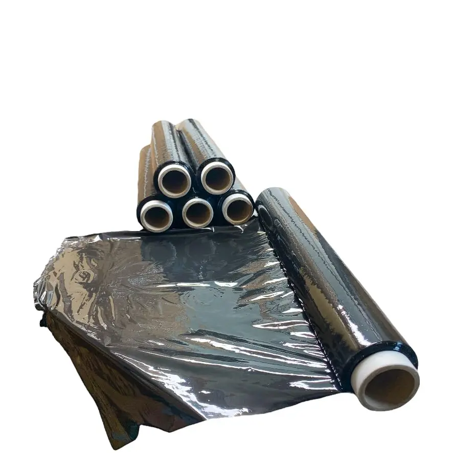 Strong Black Pallet Stretch Shrink WRAP Rolls-400mm 20 Micron 150m (1)