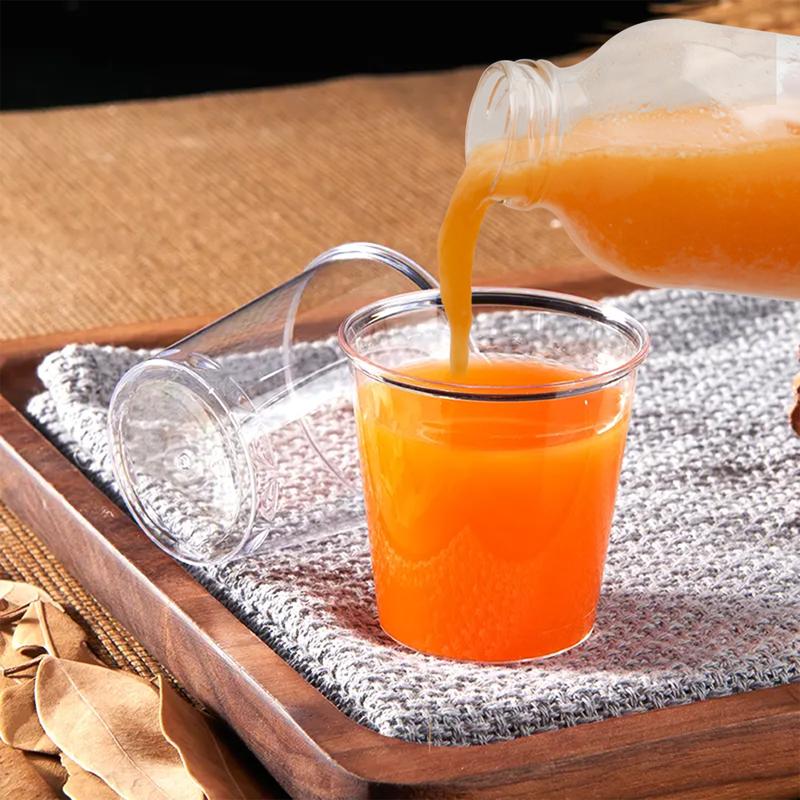 Disposable Clear Plastic Bomb Glasses - Strong Jager Bomb & Jelly Party Cups, Lightweight & Sturdy, Perfect for Events & Gifting - Traditional Style, Pack Set Colorful 5