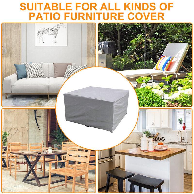 Multisize Waterproof Sofa Table Chair Furniture Cover / Rain and Windproof Sand Outdoor Furniture Cover for Rattan Furnishings / Chairs Coating from Sun Dust Water Protector / Rattan Blanket Covering Keep Furniture Dry 3