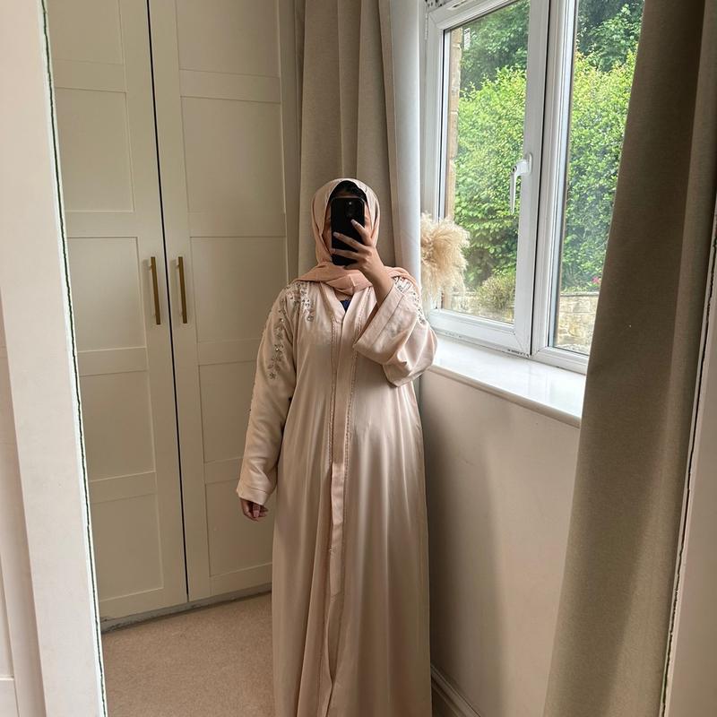 RAZI Abaya - Nude handmade plain traditional 6