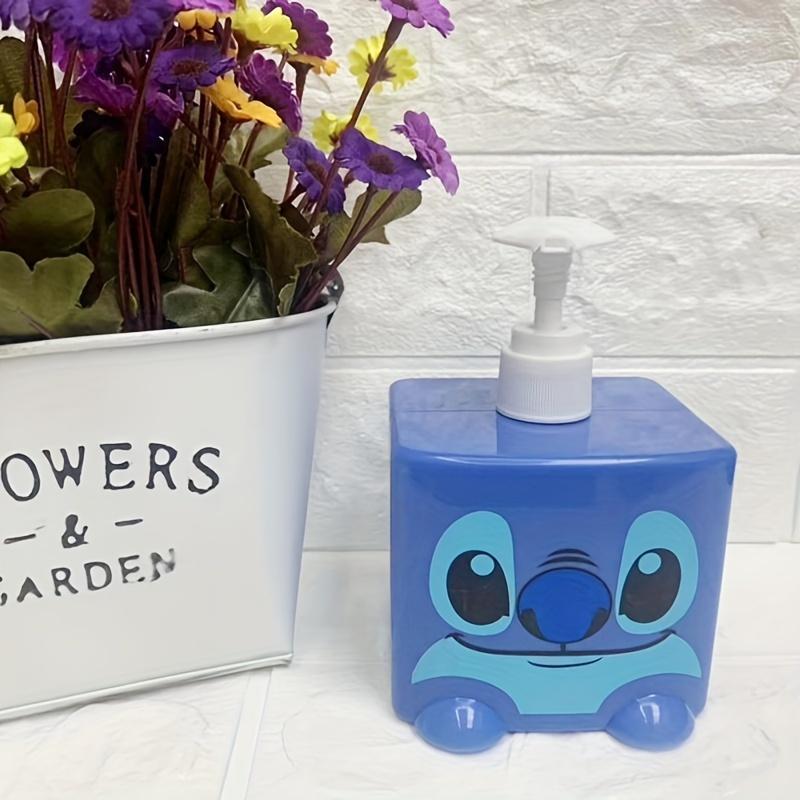 Product Introduction of 1pc Stitch Pump Dispenser Bottle - Cute Cartoon Refillable Soap & Lotion Container, Blue Plastic with Stitch Design, Perfect for Bathroom, Kitchen, and Party Decor, Ideal Gift for Halloween, Christmas, Thanksgiving 0