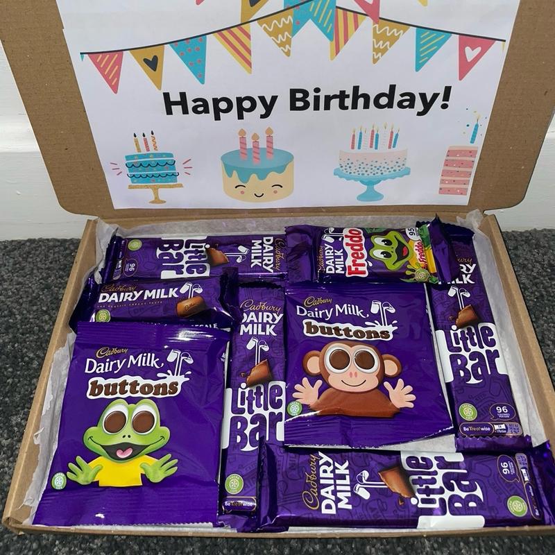 Small Cadburys Dairy Milk Letter Box Hamper Personalised Gift or Snack or Dessert Chocolate Bonbon Soft 2