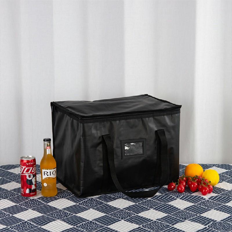 "70L Insulated Food Delivery Bag - Large Thermal Cooler carry Bag for Groceries, Pizza, Takeaway, and Picnic Use, Keeps Food Warm or Cold-Black" 3