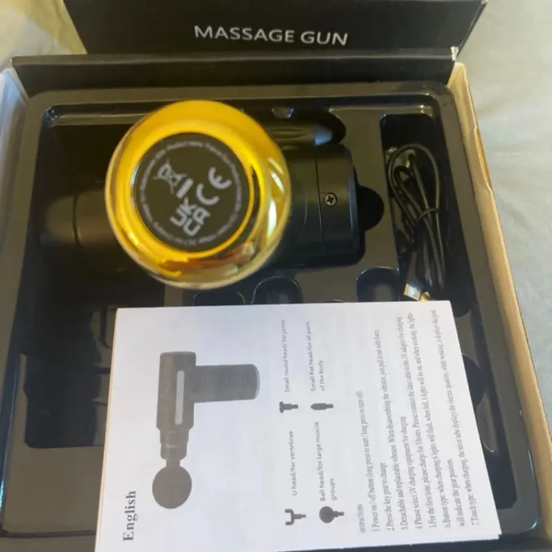 Portable Massage Gun with 6 Intensity/Speeds for On-the-Go Comfort massager fascia wireless machine Lightweight Handy 6