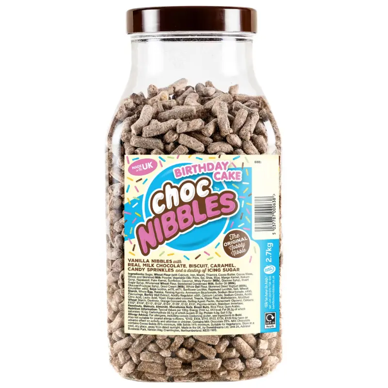Choc Nibbles Jar (2.7kg) (Original,Orange,Toffee,Mint) 6
