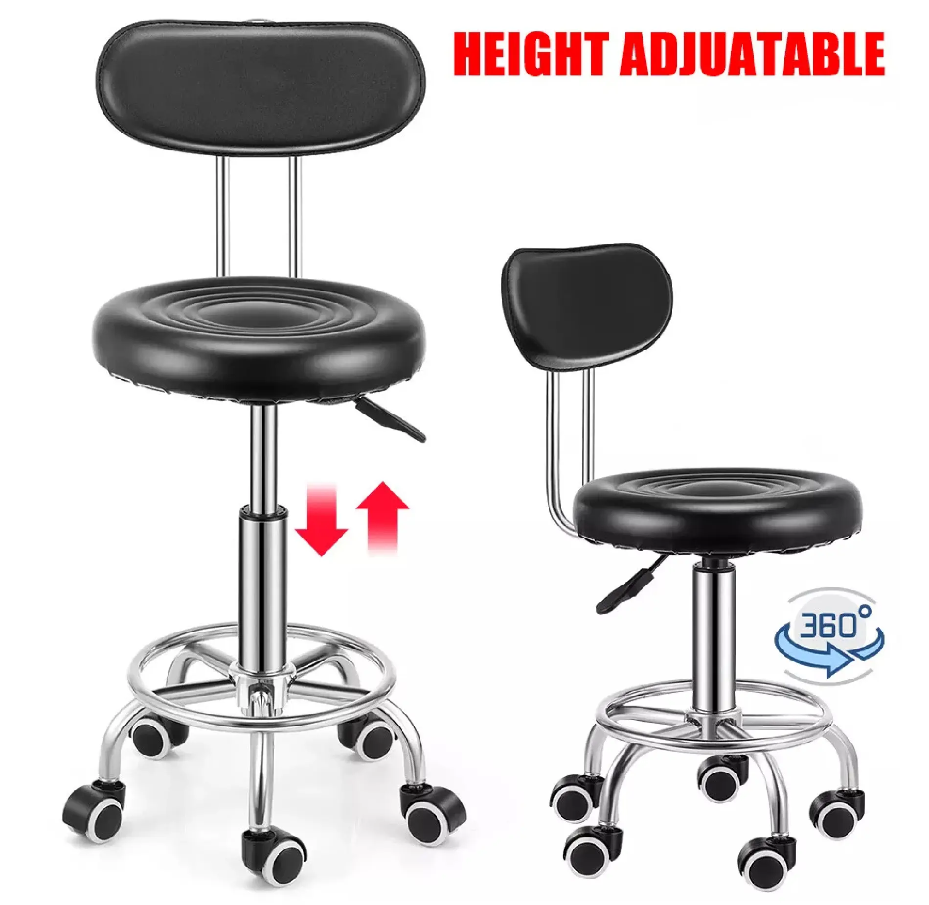 Gas Chairs Stools Swivel Breakfast Adjustable Height Stool Kitchen with Lift Bar