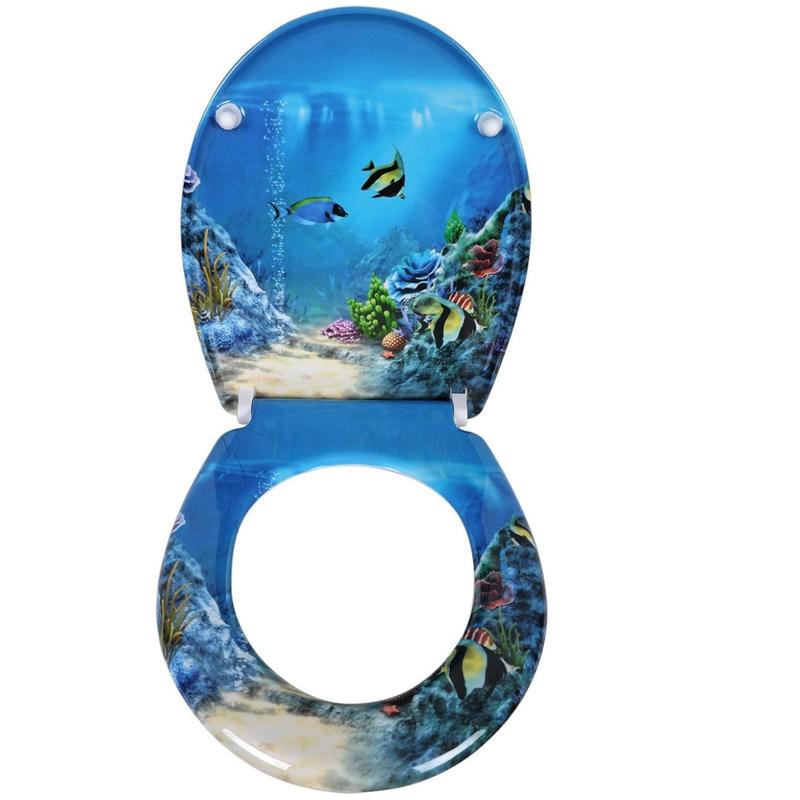 WOLTU Quick Release Toilet Seat with Soft Close Slow Hinge Attached Fittings Antibacterial for Bathroom 2