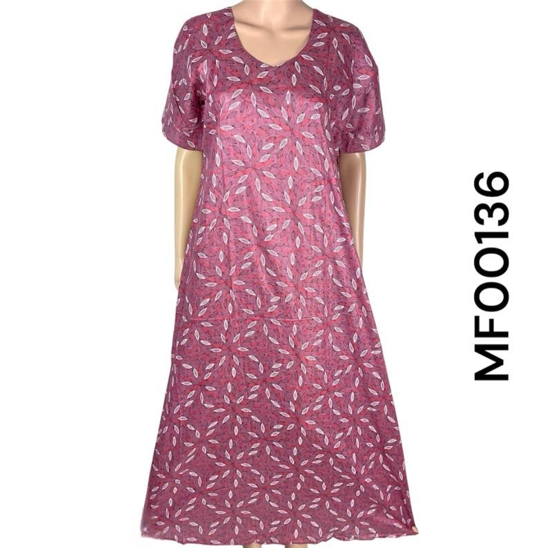 Product Introduction of Cotton Floral Nightwear for Women - Homewear - Womenswear, Printed Cotton Fabric, Nighty. Breathable Comfortable Soft Loungewear Shortsleeve  Style 15