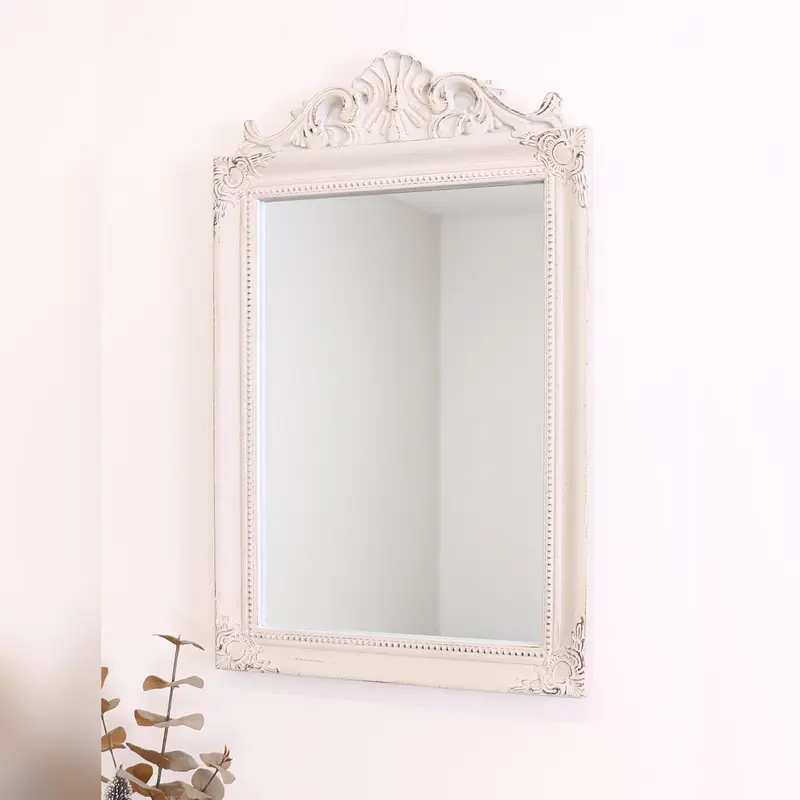Chloe French Crest Wall Mirror Vintage Taupe 1