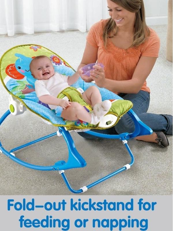 LEOM Keep Cozy 2-in-1 Newborn Baby Swing Bouncer Musical Vibrating ,Grow with Me Seat & Infant to Toddler Rocker Chair, Vibrations & Toy Bar, 0-30 Months Up to 16kg 3
