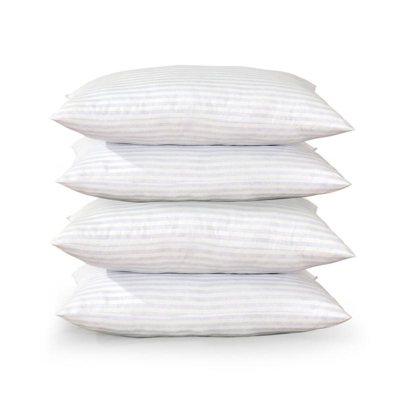 4 Pack Stripe Pillows Bounce Back Bed Pillow Restful Sleep Durable and Comfortable 0