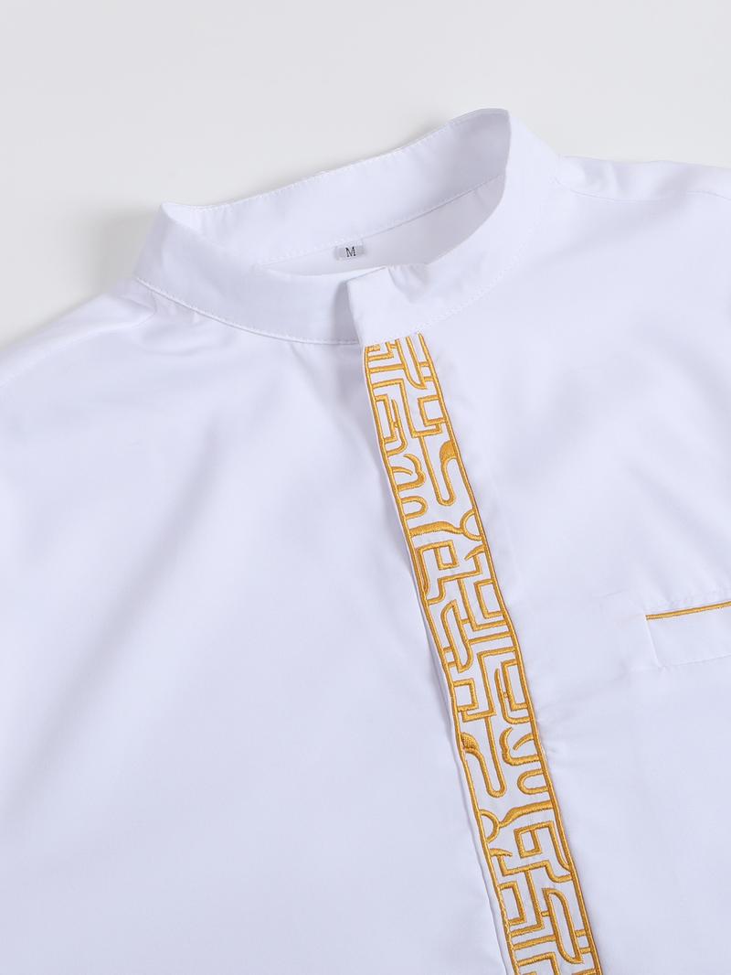 Product Introduction of Moroccan Muslim Long Sleeve Embroidered Casual Ethnic Arabic Robe 6
