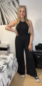Product Review of [4 colours, UK size 6-28] Solid Sleeveless Wide Leg Jumpsuit from r**o 0
