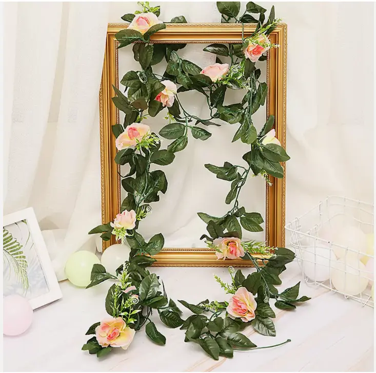 [UK Seller] 8ft Artificial Peony Garland - Realistic and Vibrant Floral Garland for Home, Wedding, and Event Decor - Flower
