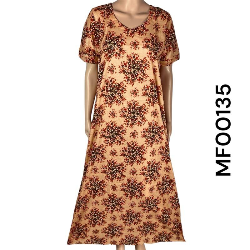 Product Introduction of Cotton Floral Nightwear for Women - Homewear - Womenswear, Printed Cotton Fabric, Nighty. Breathable Comfortable Soft Loungewear Shortsleeve  Style 18