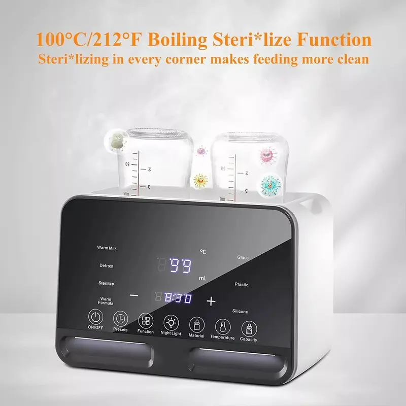 Baby Bottle Warmer Steriliser Fast Milk Warmer with LCD Display and Timer UK 1