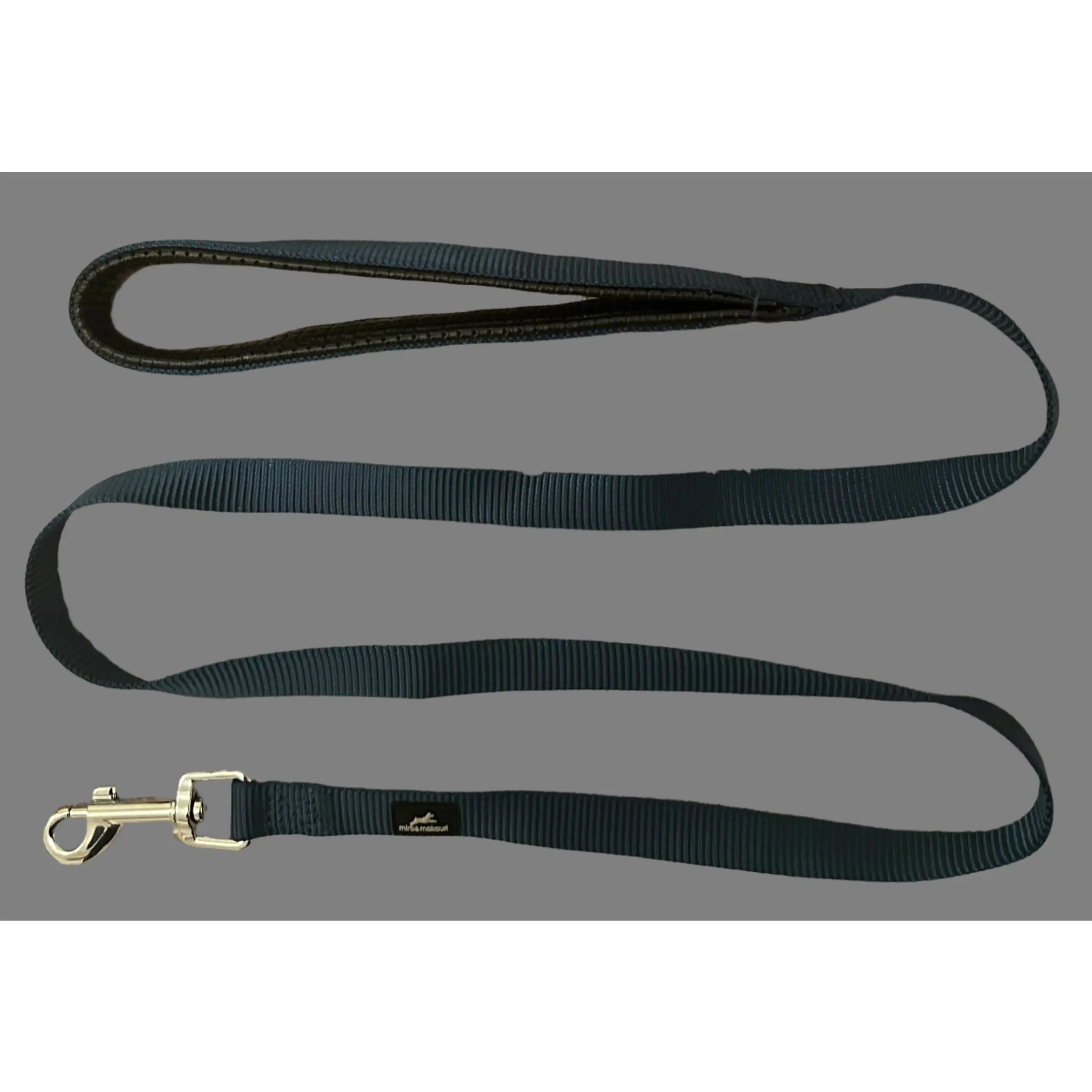 Navy nylon dog lead