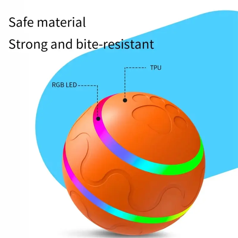 Smart Interactive Pet Ball Remote Control Flashing Rolling Jumping Rotating Waterproof Dog Chew Toy Ball for Aggressive Chewers 2