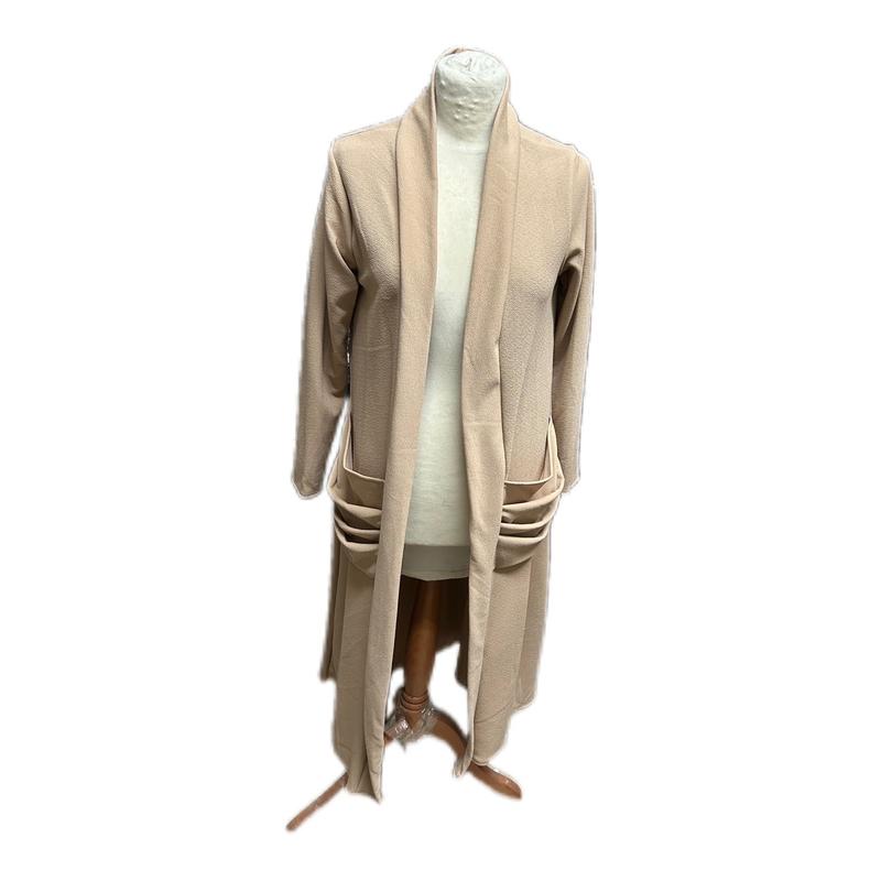 Long sleeve maxi cardigan with frill pocket 4