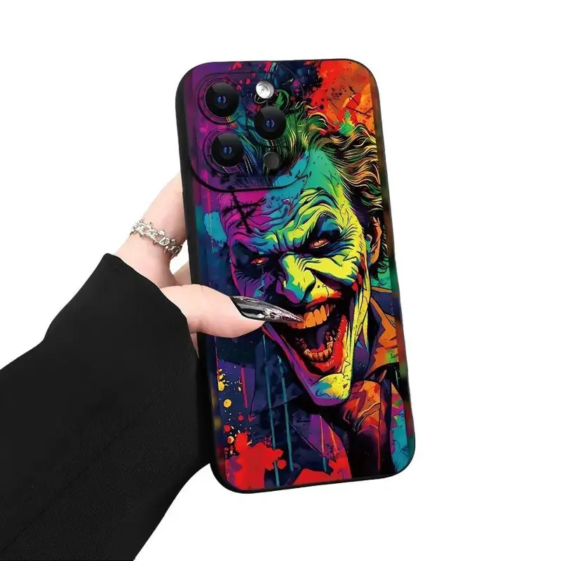 Fashionable, Popular,, Funny Clown Pattern Design, Lens protrusion protection, Compatible with For iPhone Series. Perfect Holiday Gift/Birthday Gift for Easter Day, Christmas Halloween Decoration/Gift for Birthday, Girlfriend, Boyfriend 3