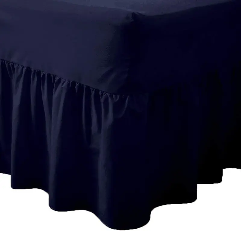 30CM Drop New Fitted Valance Sheet Bed Skirt, Frilled Valance Fitted Sheets Bedding Non Iron Soft Polycotton 25cm Deep Fit Valances Single Double Bed King Size Super King Small Double 7