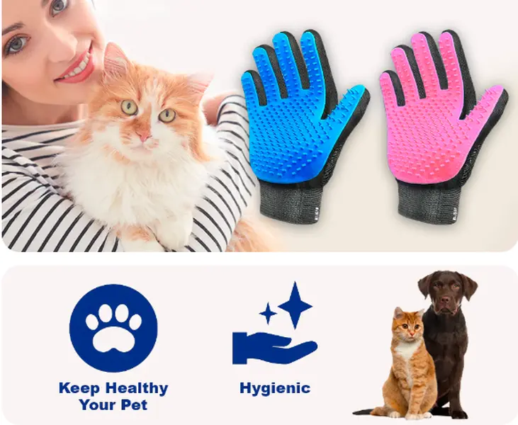 Comfortable Pet Grooming Gloves for Easy Shedding