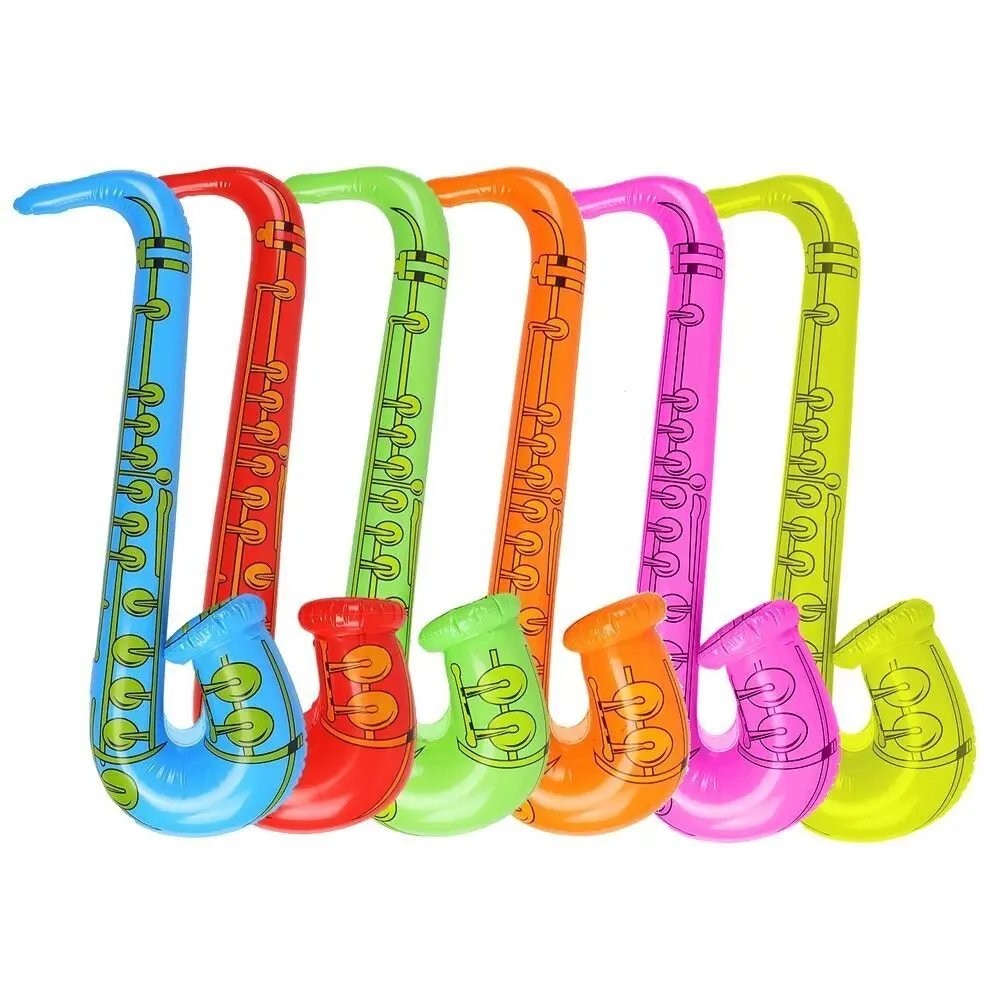 Inflatable Musical Instruments Inflatables Guitar Saxophone Microphone For Party Supplies Party Favours Balloons Random Colour (4 Saxophones)