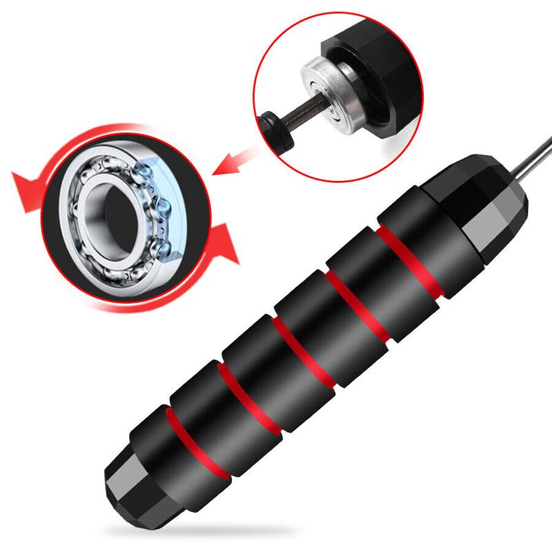 Adjustable Adult Skipping Rope Gym Fitness Boxing Speed Exercise Jump Workout UK 2