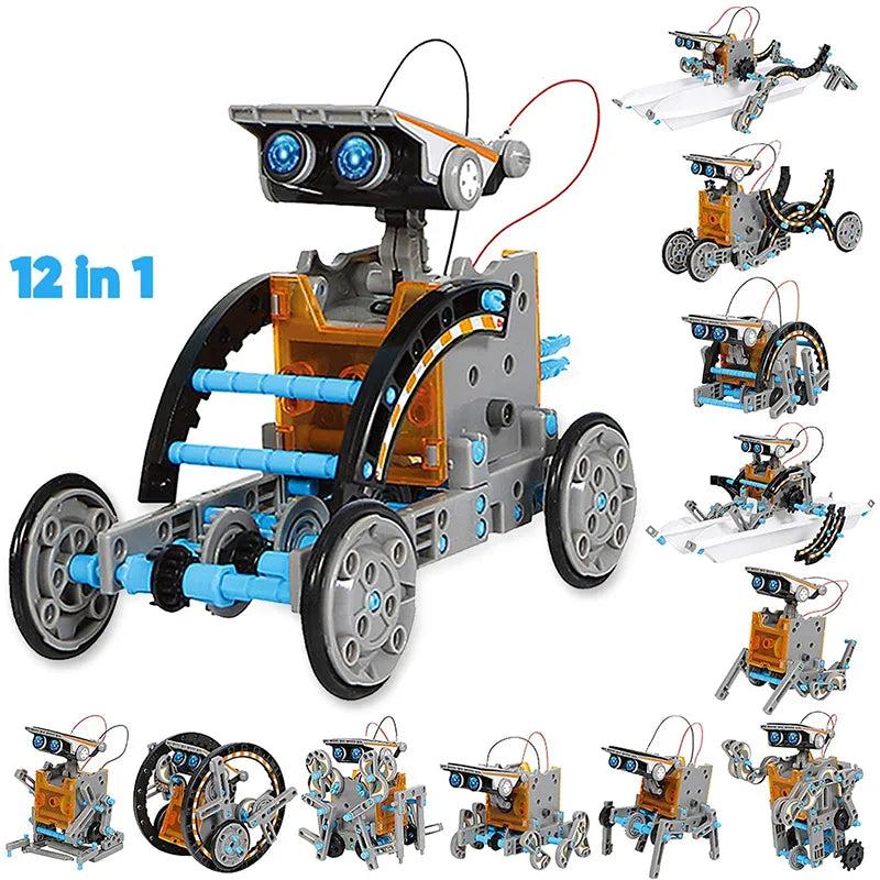 12 in 1 Science Experiment Solar Robot Toy DIY Building Powered Learning Tool Education Robots Technological Gadgets Kit for Kid 6