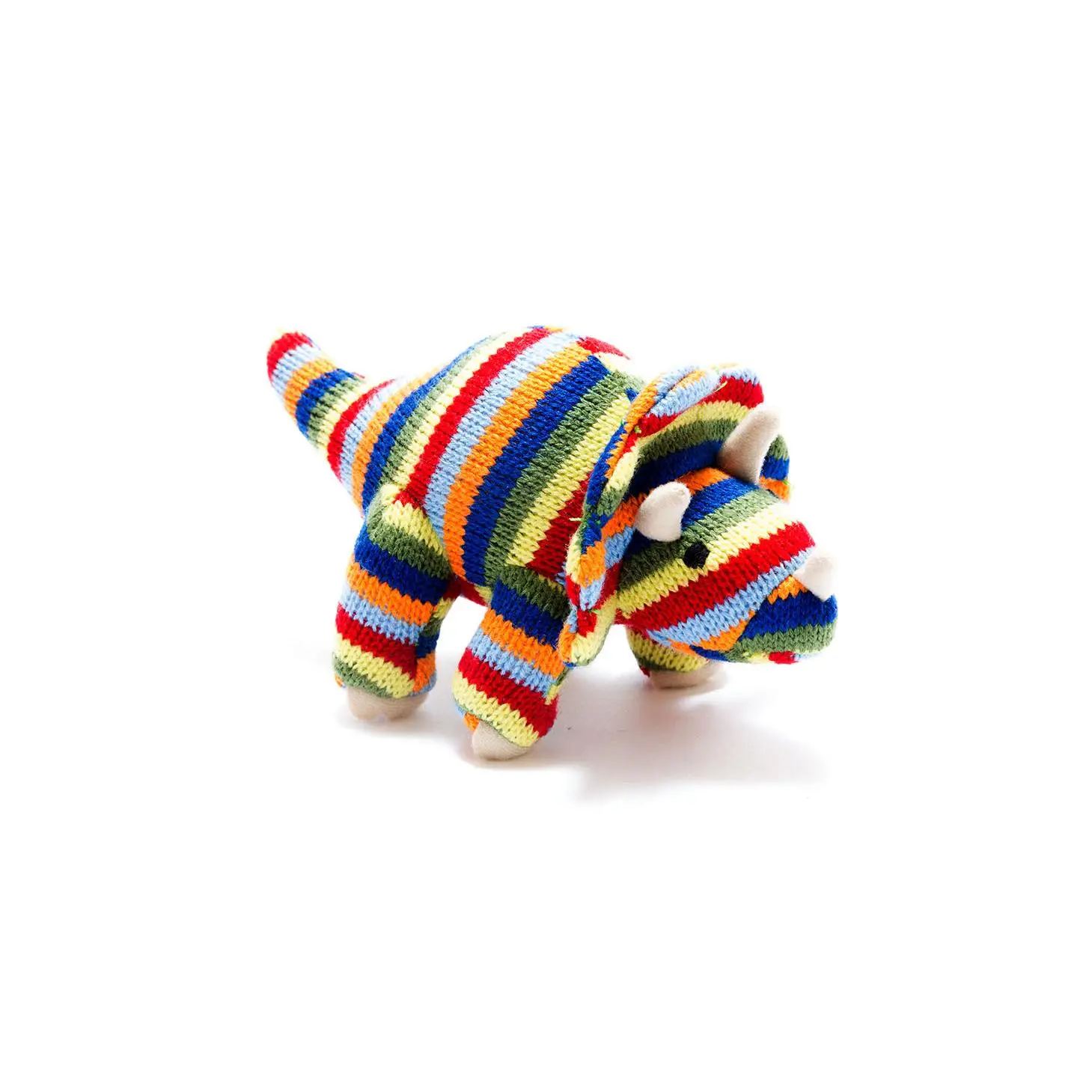 Triceratops Knitted Dinosaur Rattle - Best Years