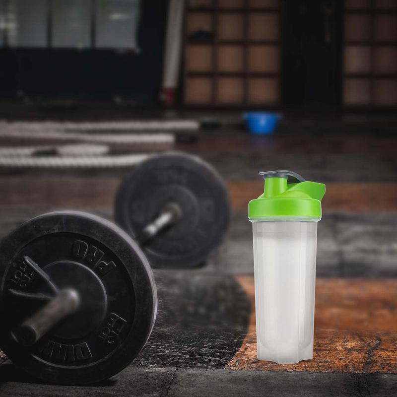 HOMESHOPA 2 x 700ml Protein Shaker Bottle with Mixer Ball for Supplement Shakes, Powder Shaker Bottles, Leakproof Screw On Lid & Secure Drinking Flap Cap, BPA Free Large Sport Gym Blender Bottle-2 per Pack 5