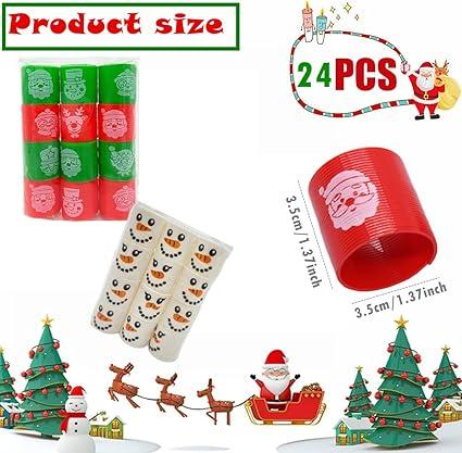 24pcs Mini Rainbow Smiley Face Springs Toys Christmas Rainbow Smile Face Toys Party Gift Bag Toys Fidget Mini Smile Toys for Kids Pinata Stocking Fillers,Classroom Prizes &Rewards Toys for Kids 1