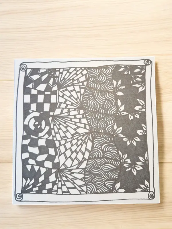 Doodles & Scribbled Mindful Greetings Card 1