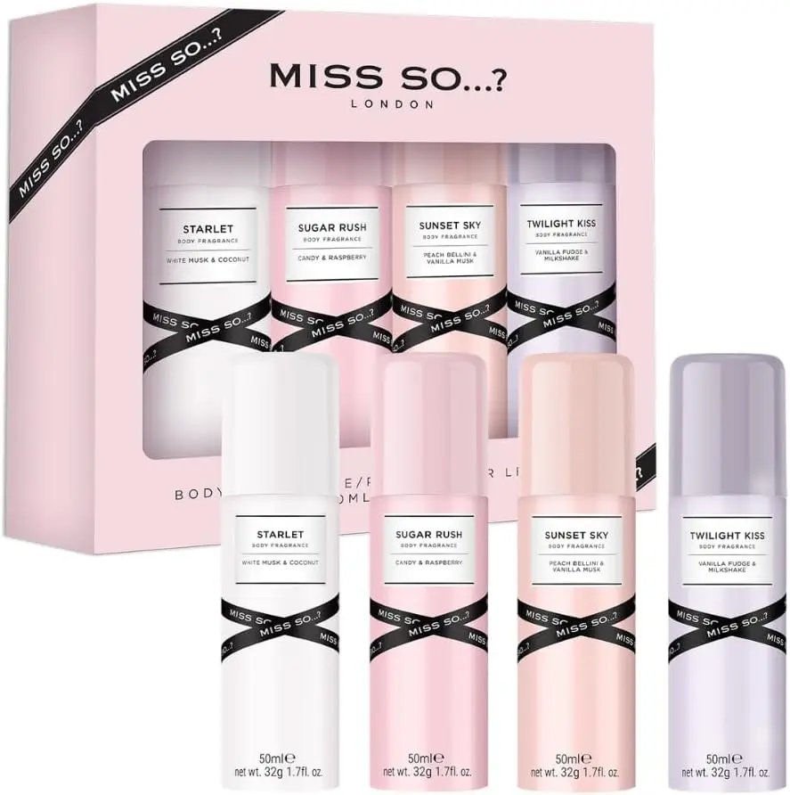 Luxury Women's Body Fragrance Gift Set - 4 x 50 ml Bottles of  Scents for Every Occasion